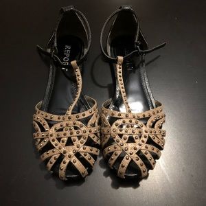 Report gold sparkly sandals